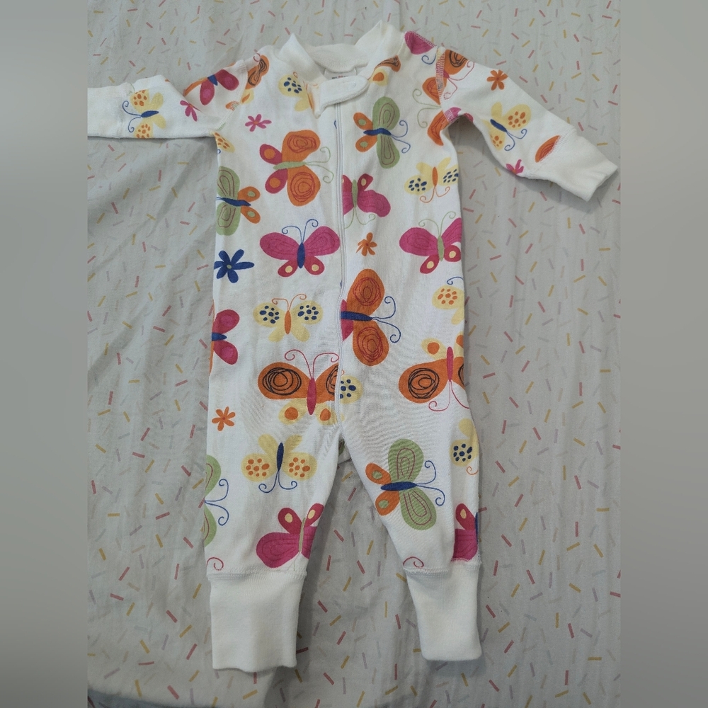 Hanna Andersson Butterfly Print Kids Onesie